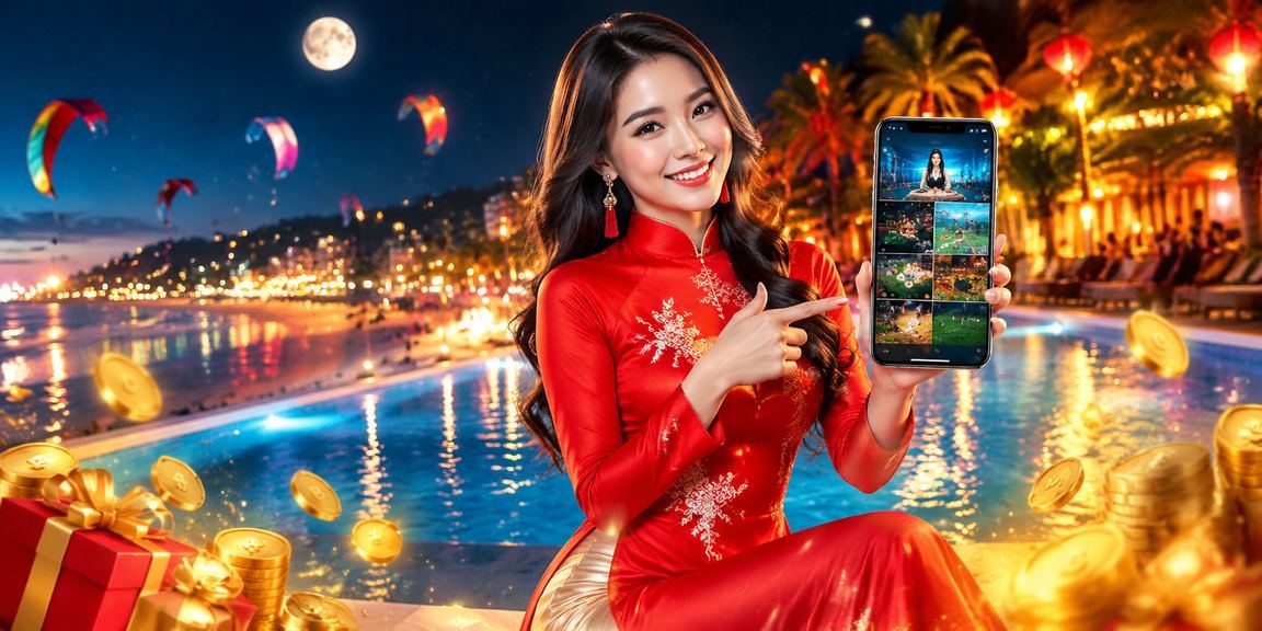 Người chơi tại Mũi Né thưởng thức trải nghiệm app casino trực tuyến bên bờ biển buổi chiều
